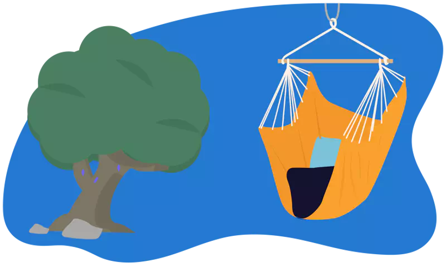 Silla colgante para camping